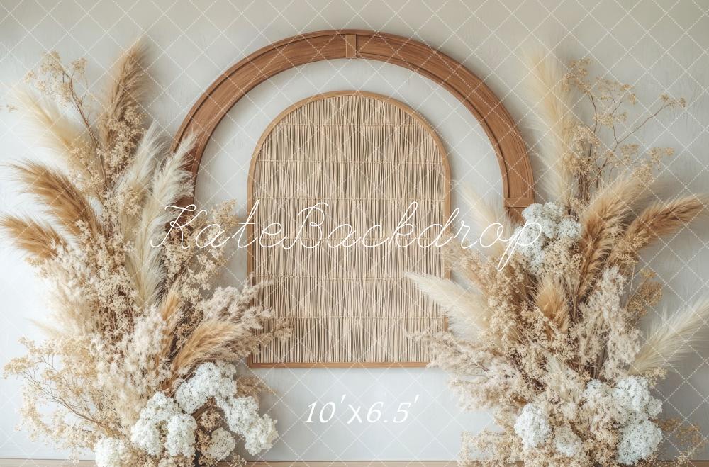 Kate Boho Floral Arch Neutral Backdrop Designed by Mini MakeBelieve - Image 8