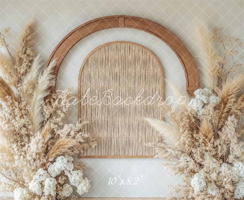Kate Boho Floral Arch Neutral Backdrop Designed by Mini MakeBelieve - Image 9