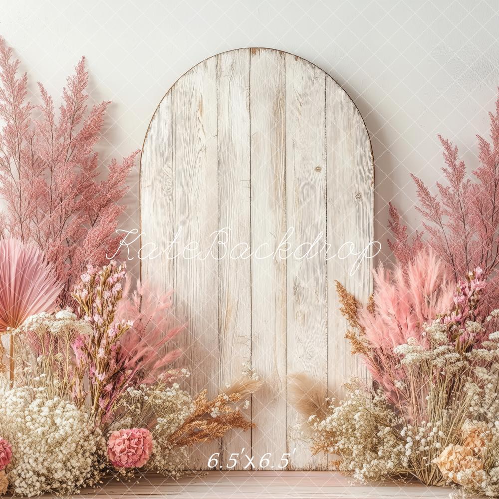 Kate Boho Floral Arch Pastel Pink Backdrop Designed by Patty Robert - Image 2