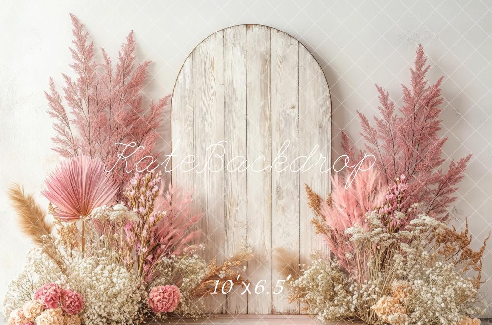 Kate Boho Floral Arch Pastel Pink Backdrop Designed by Patty Robert - Image 4