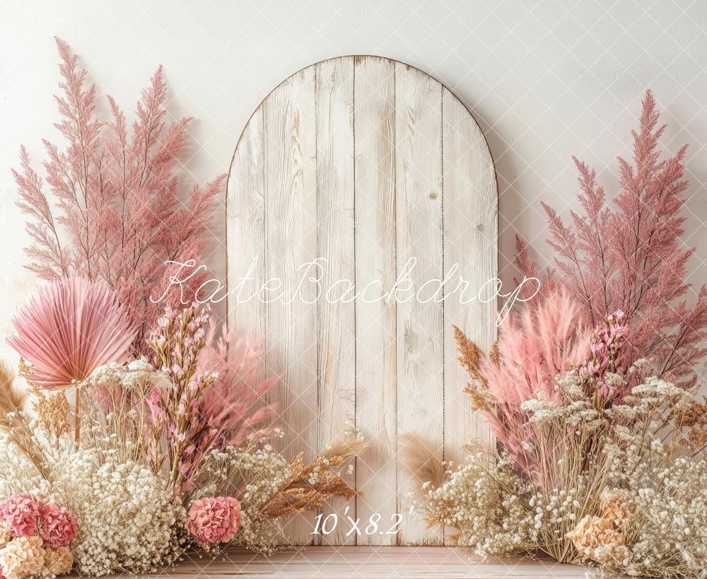 Kate Boho Floral Arch Pastel Pink Backdrop Designed by Patty Robert - Image 5