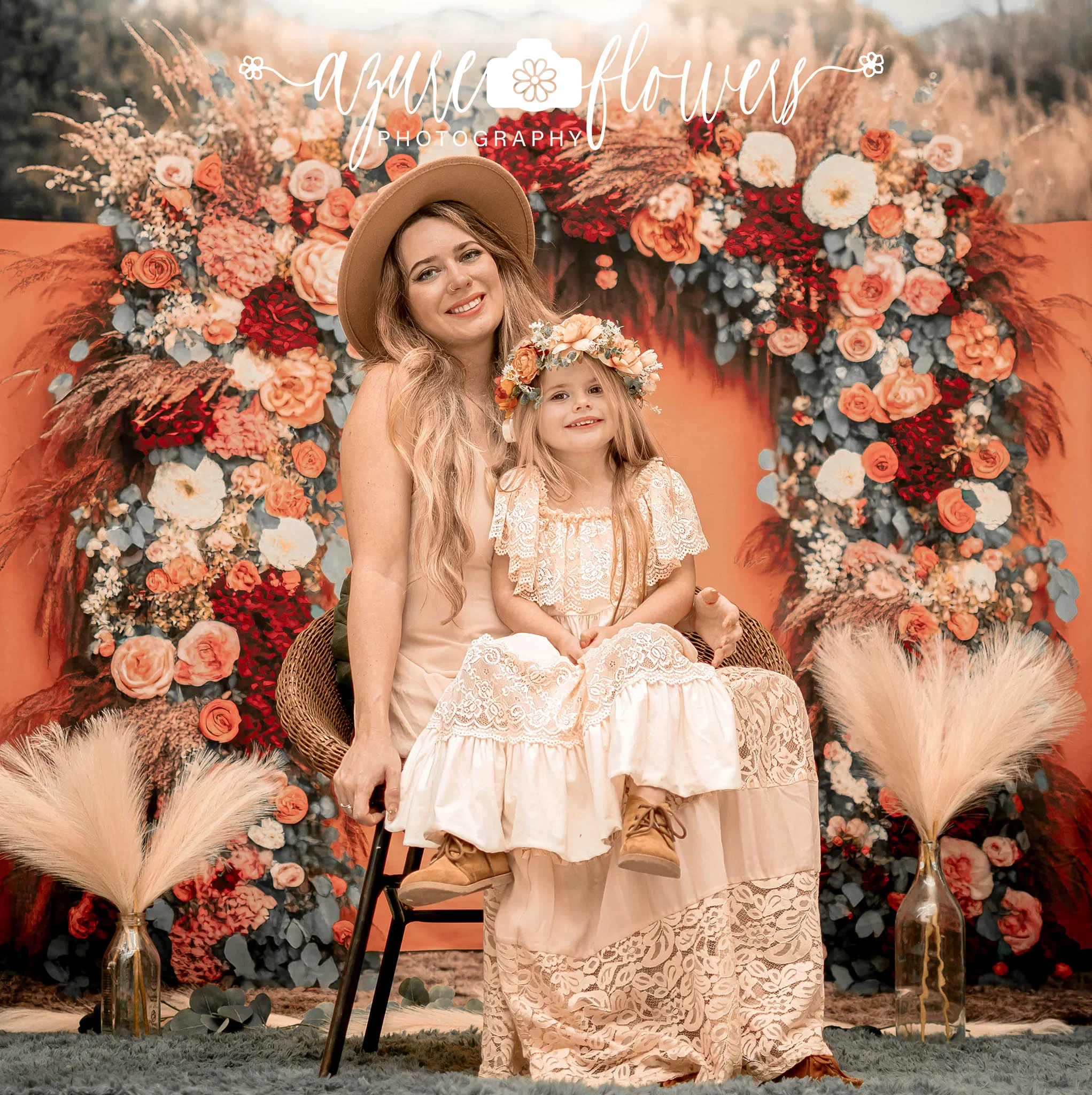 Kate Boho Flower Backdrop for photography Designed by Mini MakeBelieve - Image 3