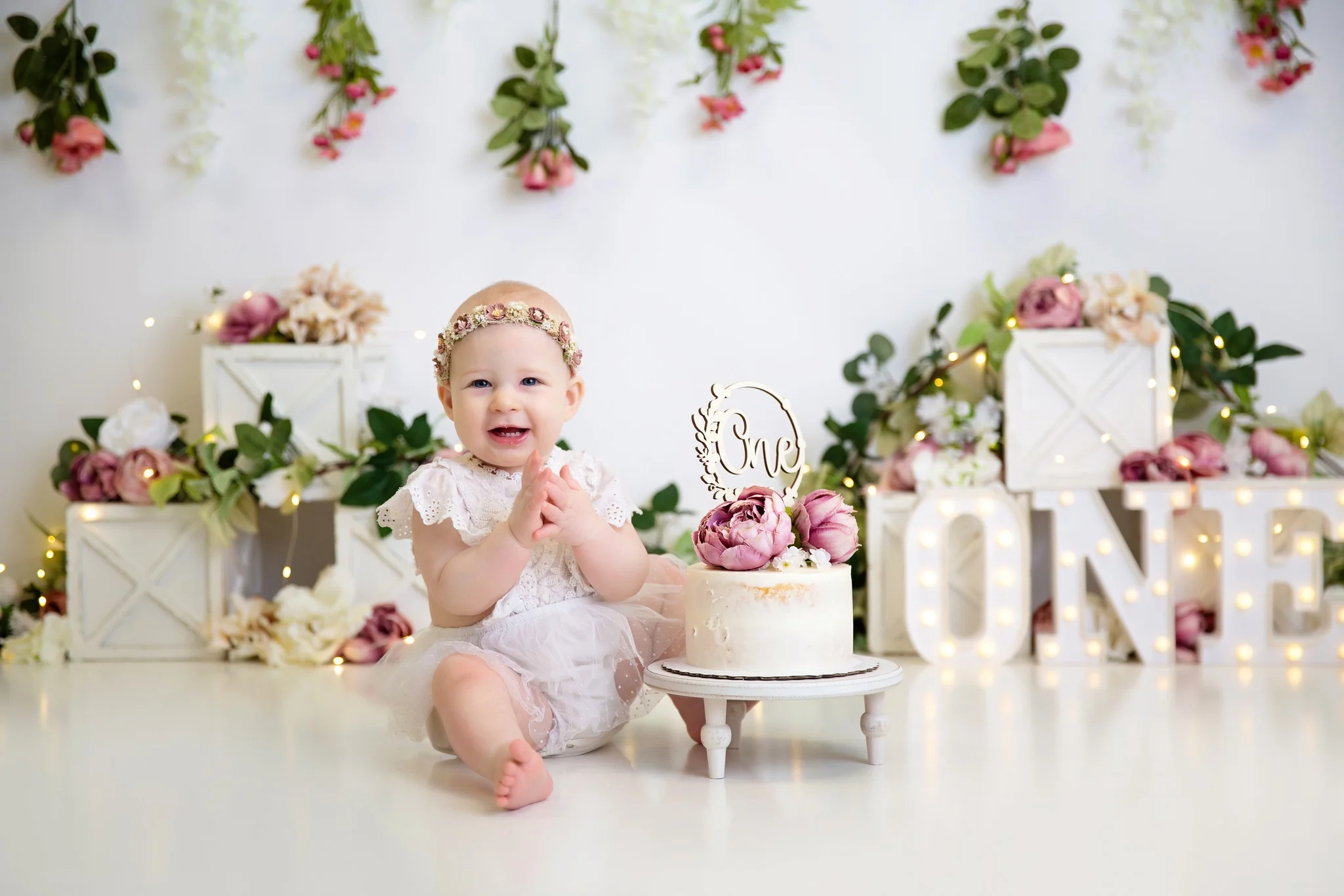 Kate Boho Floral Birthday Backdrop Designed by Megan Leigh Photography - Image 3