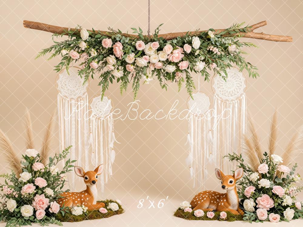 Kate Boho Floral Deer Dreamcatcher Backdrop Designed by Patty Robert - Image 3
