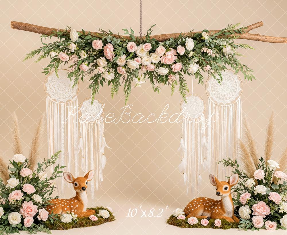 Kate Boho Floral Deer Dreamcatcher Backdrop Designed by Patty Robert - Image 6