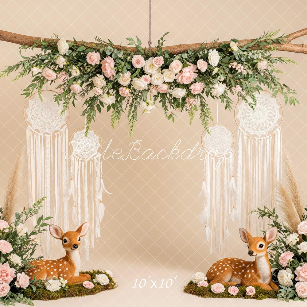 Kate Boho Floral Deer Dreamcatcher Backdrop Designed by Patty Robert - Image 7