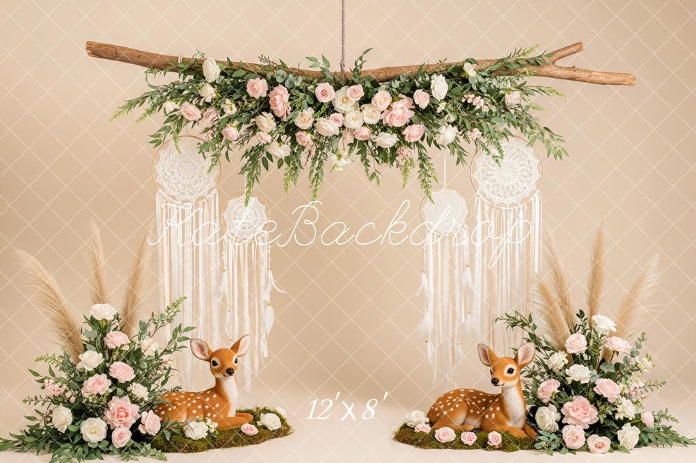 Kate Boho Floral Deer Dreamcatcher Backdrop Designed by Patty Robert - Image 8