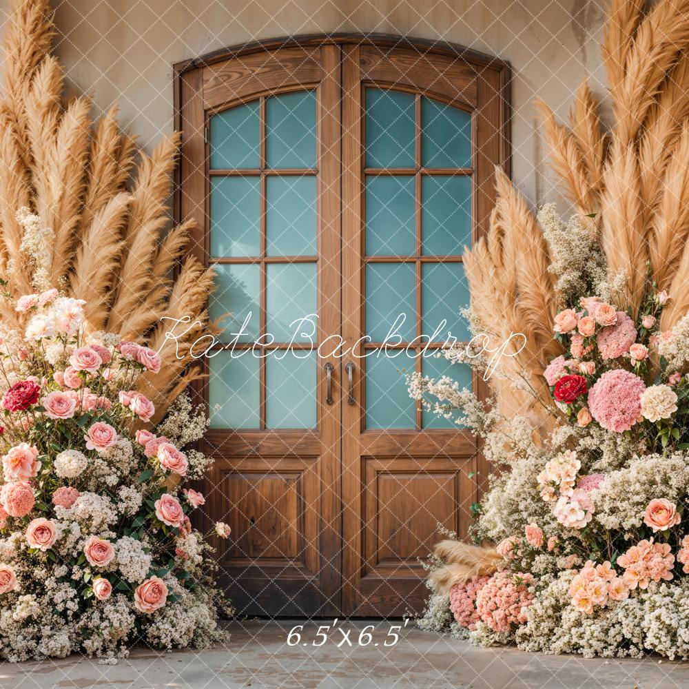 Kate Boho Floral Door Wedding Backdrop Designed by Emetselch - Image 2