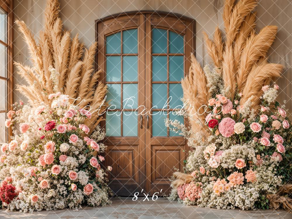 Kate Boho Floral Door Wedding Backdrop Designed by Emetselch - Image 3