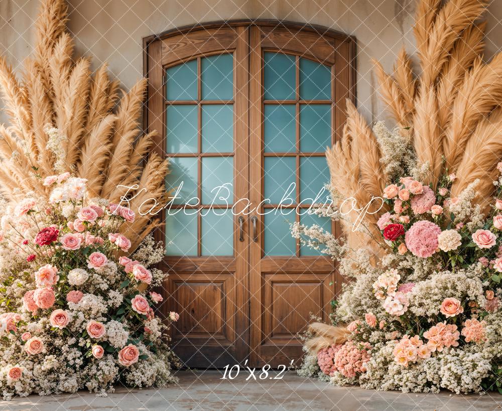 Kate Boho Floral Door Wedding Backdrop Designed by Emetselch - Image 5