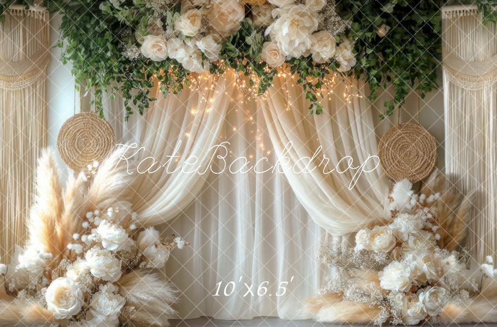 Kate Boho Floral Wedding Curtains Backdrop Designed by Mini MakeBelieve - Image 4