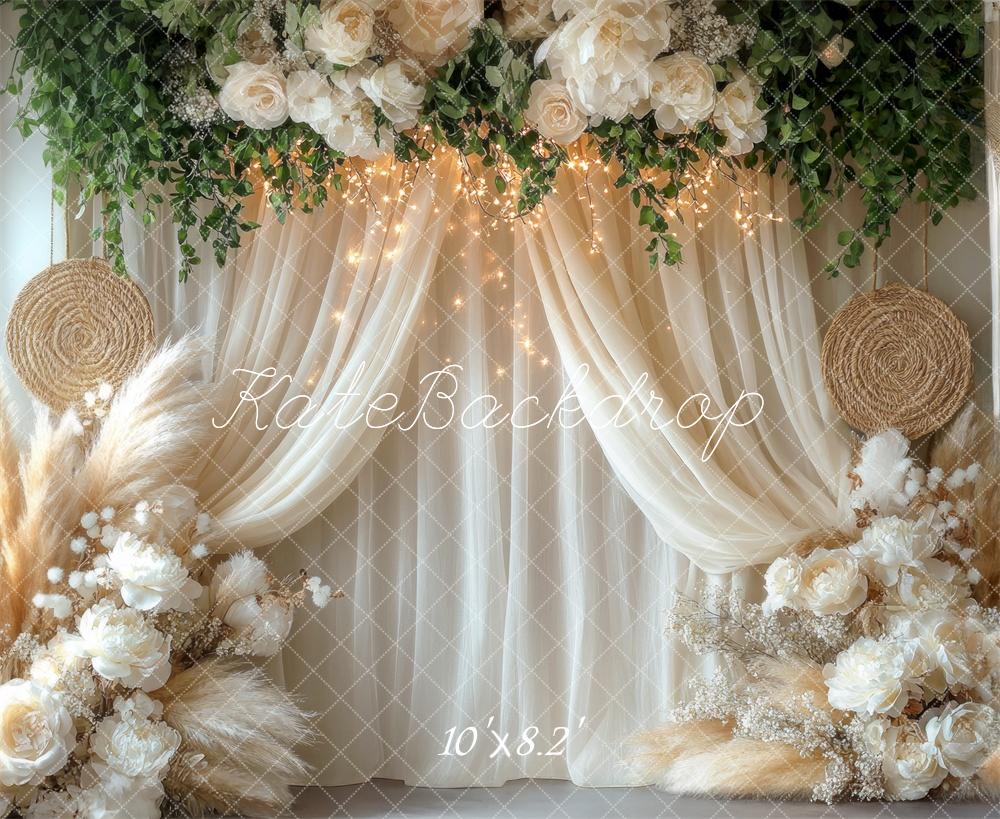 Kate Boho Floral Wedding Curtains Backdrop Designed by Mini MakeBelieve - Image 5