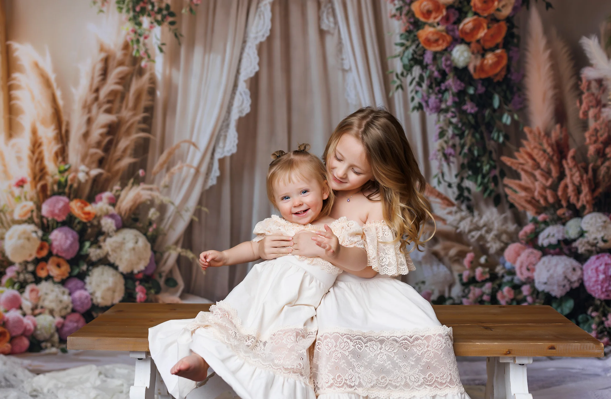 Kate Boho Flower Arch Draped Wedding Backdrop Designed by Emetselch - Image 5