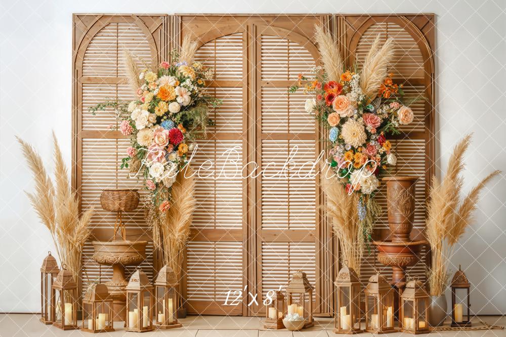 Kate Boho Floral Arch Lanterns Backdrop Designed by Emetselch - Image 8