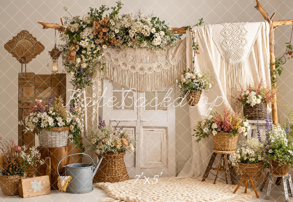 Kate Boho Floral Arch Macrame Decor Backdrop Designed by Emetselch - Image 2