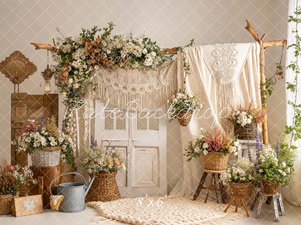 Kate Boho Floral Arch Macrame Decor Backdrop Designed by Emetselch - Image 4