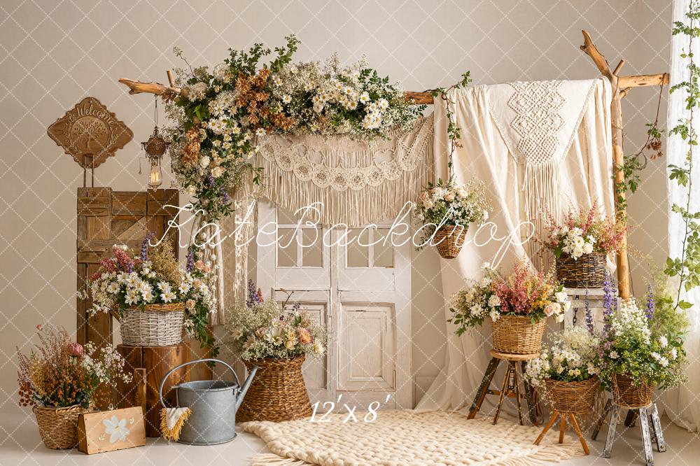 Kate Boho Floral Arch Macrame Decor Backdrop Designed by Emetselch - Image 9