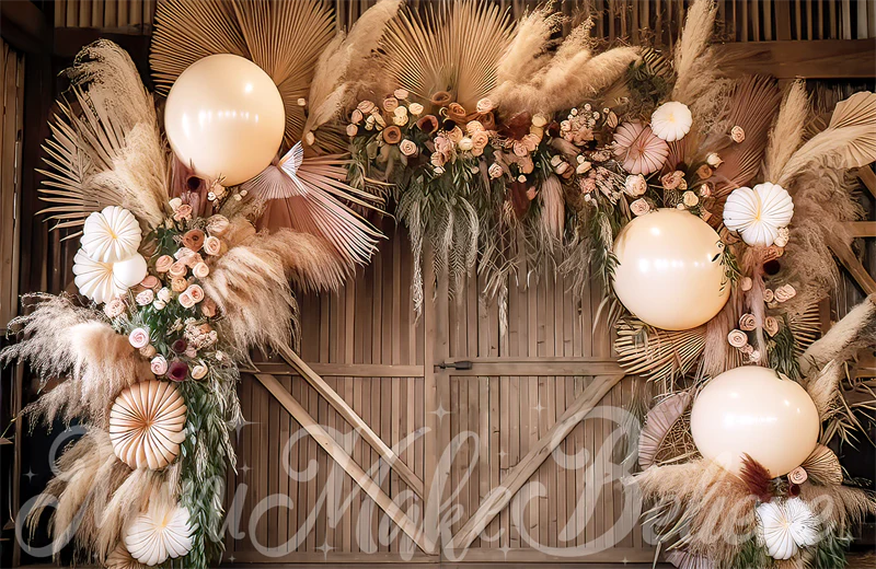 Kate Boho Flower Balloon Arch Backdrop Designed by Mini MakeBelieve - Image 2