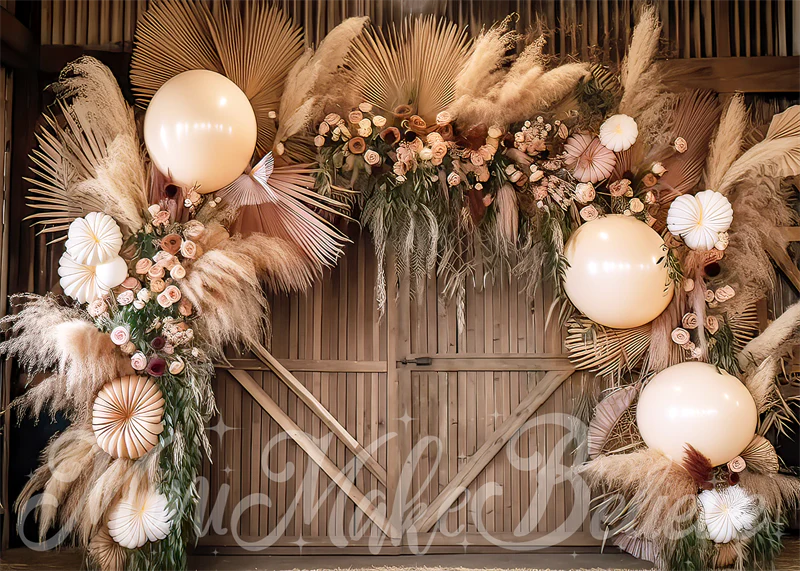 Kate Boho Flower Balloon Arch Backdrop Designed by Mini MakeBelieve - Image 3
