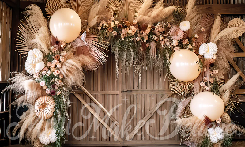 Kate Boho Flower Balloon Arch Backdrop Designed by Mini MakeBelieve - Image 5