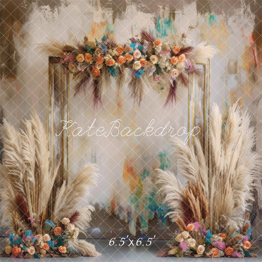 Kate Boho Flower Pampas Backdrop Designed by Mini MakeBelieve - Image 2
