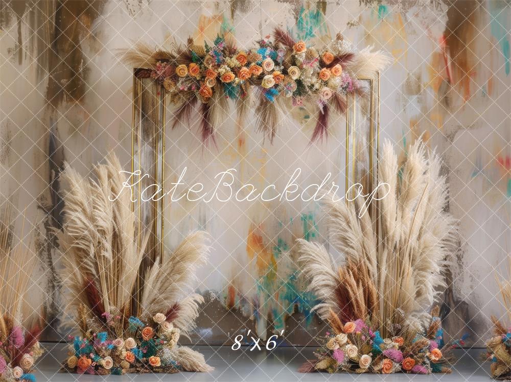 Kate Boho Flower Pampas Backdrop Designed by Mini MakeBelieve - Image 3