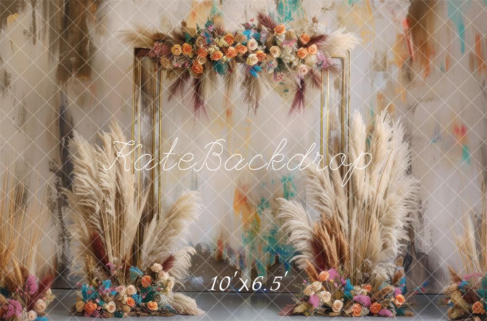 Kate Boho Flower Pampas Backdrop Designed by Mini MakeBelieve - Image 4