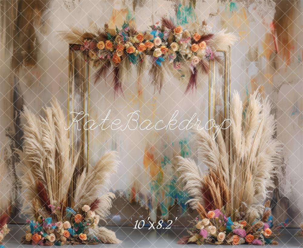Kate Boho Flower Pampas Backdrop Designed by Mini MakeBelieve - Image 5