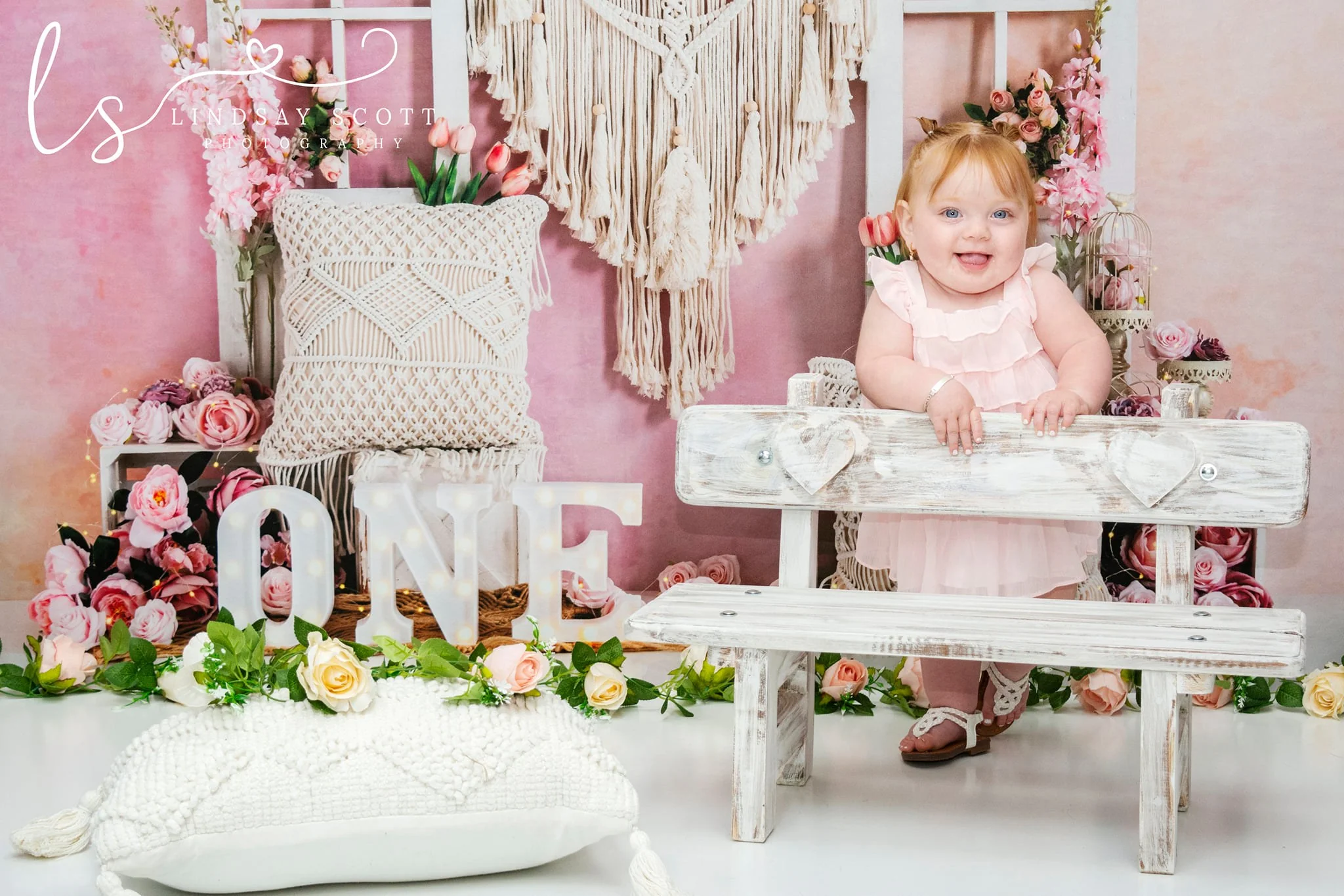 Kate Boho Flowers Backdrop Birthday Designed by Emetselch - Image 6