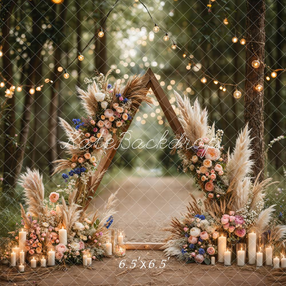 Kate Boho Forest Wedding Floral Arch Backdrop Designed by Emetselch - Image 2