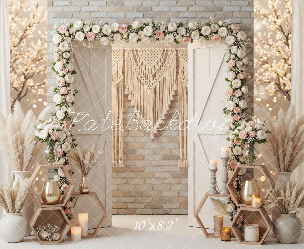 Kate Boho Garland Pampas Grass Backdrop Designed by Mini MakeBelieve - Image 6