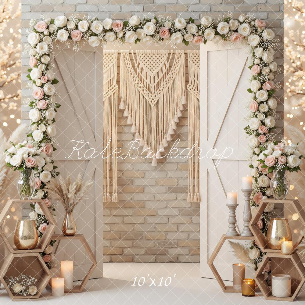 Kate Boho Garland Pampas Grass Backdrop Designed by Mini MakeBelieve - Image 7