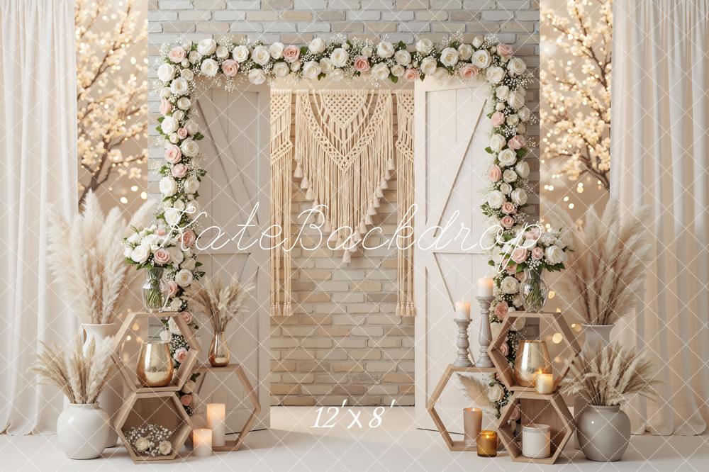 Kate Boho Garland Pampas Grass Backdrop Designed by Mini MakeBelieve - Image 8
