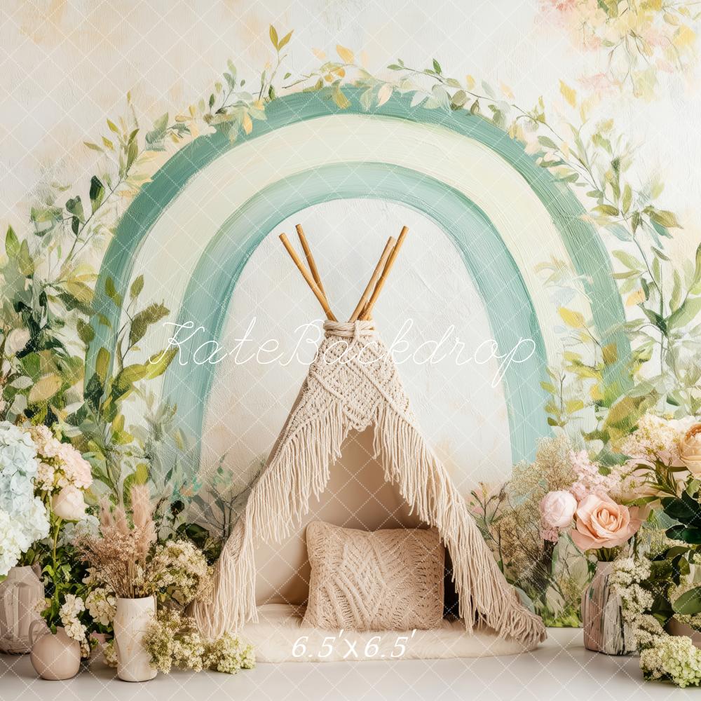Kate Boho Green Arch Teepee Backdrop Designed by Patty Robert - Image 2