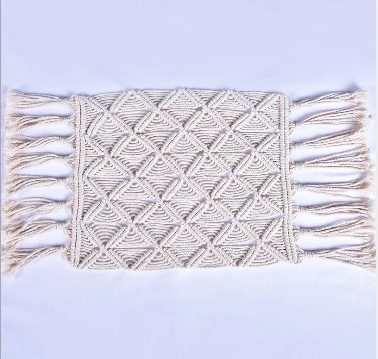 Kate Boho Hand-Woven Hemp Blanket for Photography - Image 3
