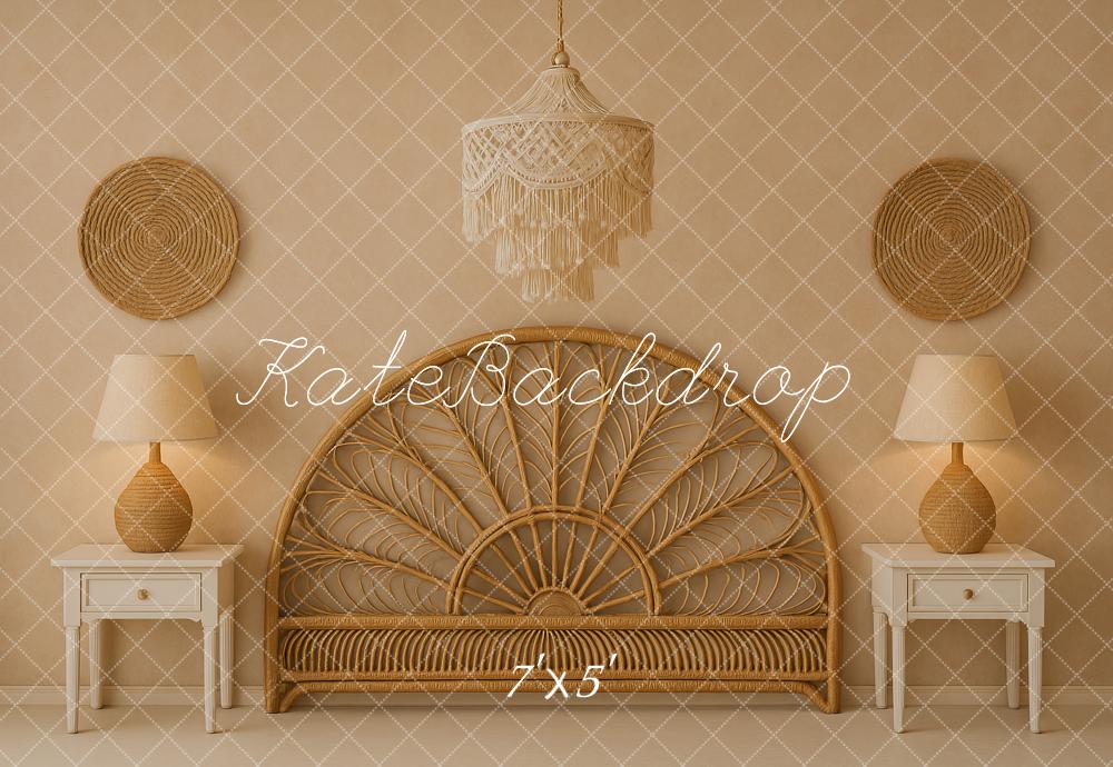 Kate Boho Headboard Beige Backdrop Designed by Ashley Paul