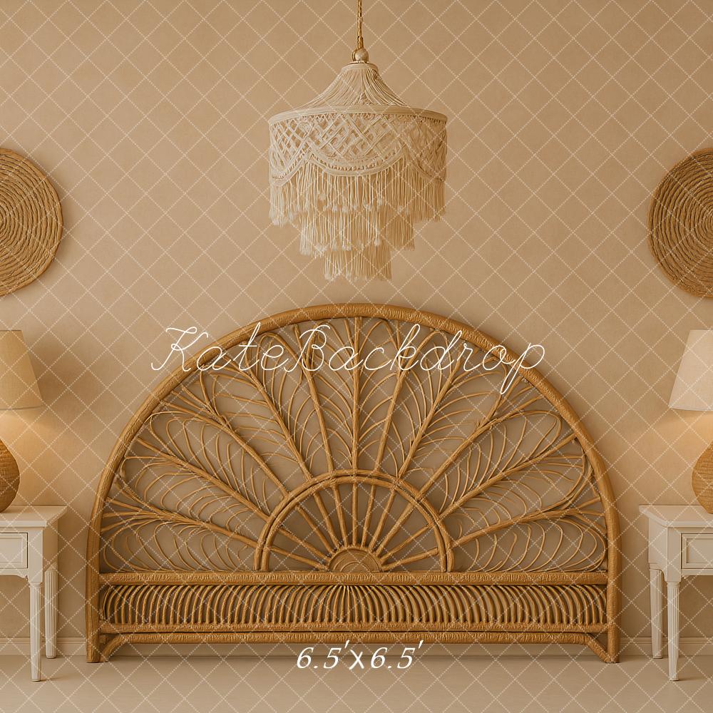 Kate Boho Headboard Beige Backdrop Designed by Ashley Paul - Image 2