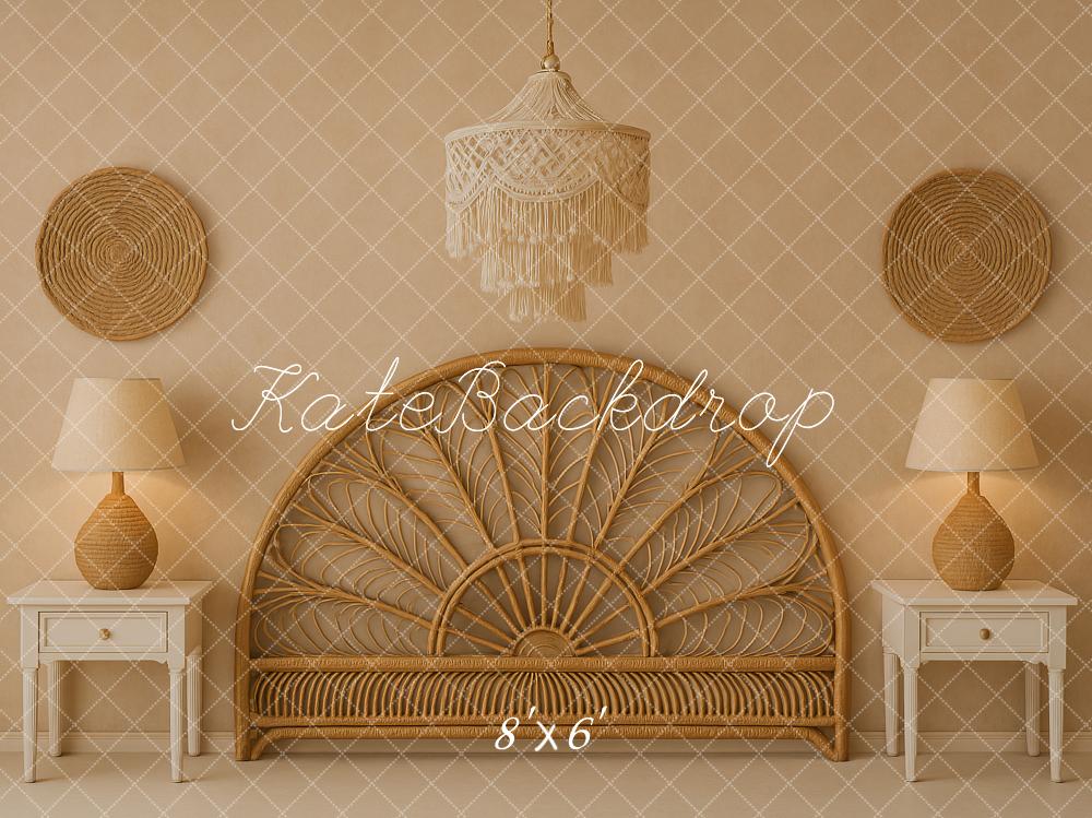 Kate Boho Headboard Beige Backdrop Designed by Ashley Paul - Image 3