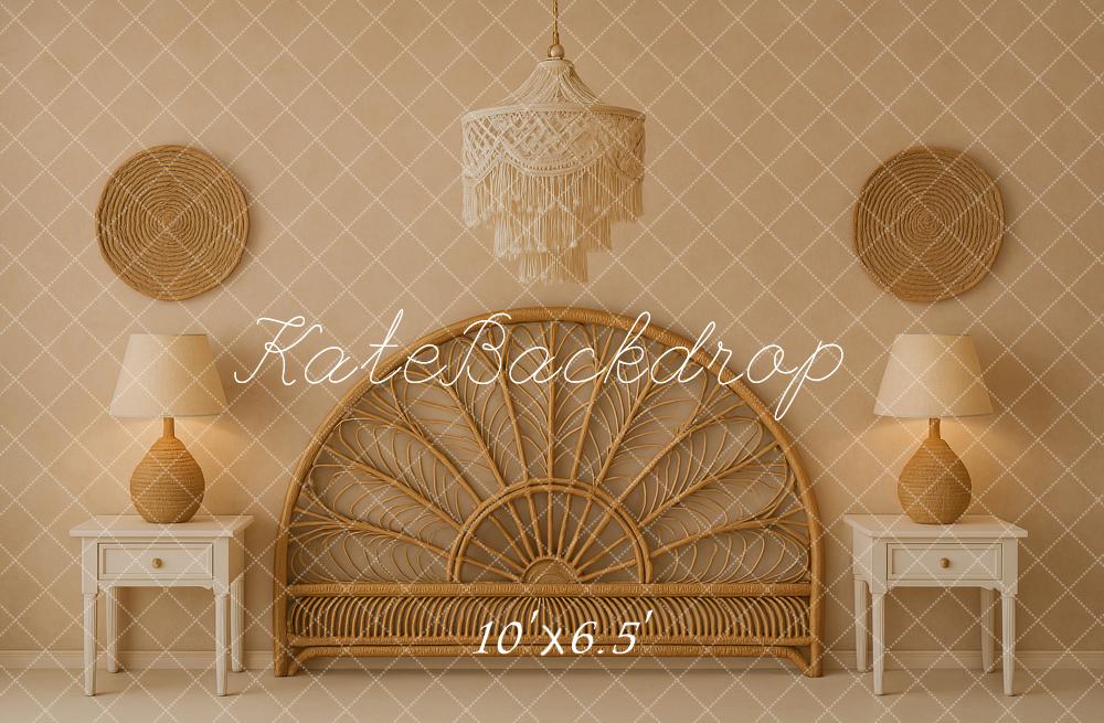 Kate Boho Headboard Beige Backdrop Designed by Ashley Paul - Image 4