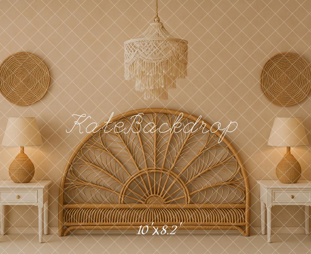Kate Boho Headboard Beige Backdrop Designed by Ashley Paul - Image 5