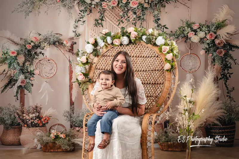 Kate Boho Macrame Dreamcatcher Floral Backdrop Designed by Emstselch - Image 3