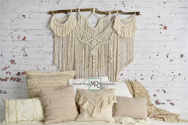 Kate Boho Macrame Floor Pillows Backdrop Designed By Mandy Ringe Photography - Image 2
