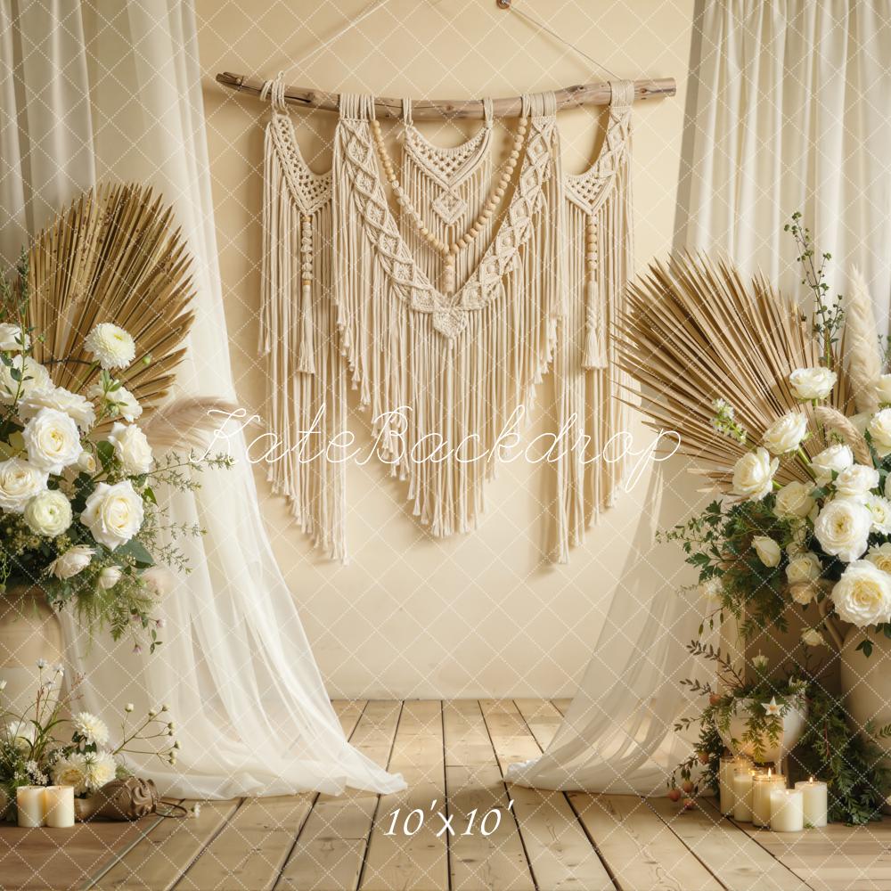 Kate Boho Macrame Floral Arrangement Neutral Backdrop Designed by Chain Photography - Image 7