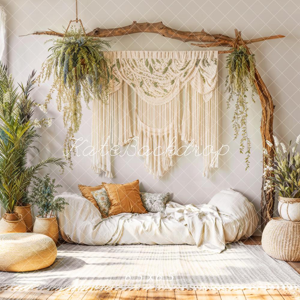 Kate Boho Macrame Plant Arch Cozy Sofa Backdrop Designed by Emetselch - Image 2