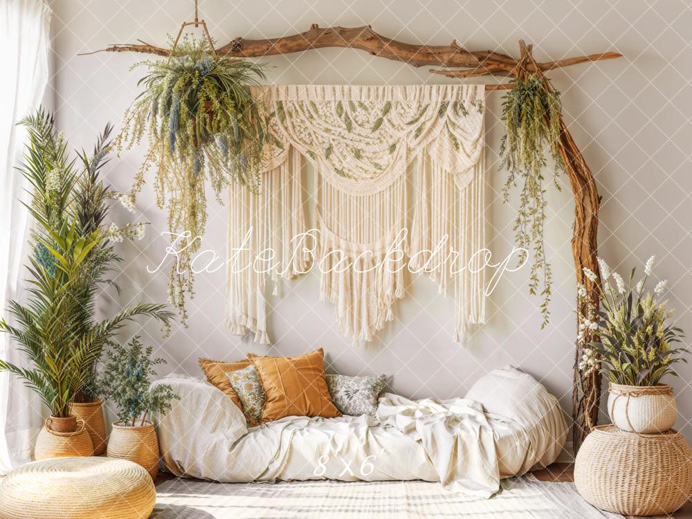 Kate Boho Macrame Plant Arch Cozy Sofa Backdrop Designed by Emetselch - Image 3