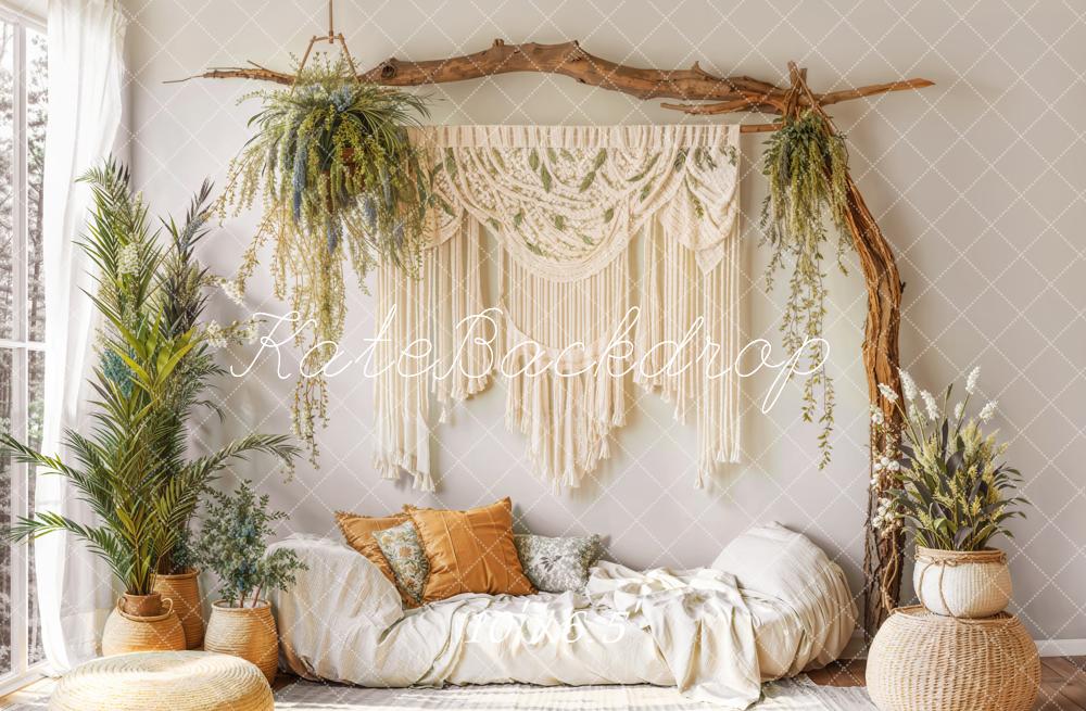 Kate Boho Macrame Plant Arch Cozy Sofa Backdrop Designed by Emetselch - Image 4