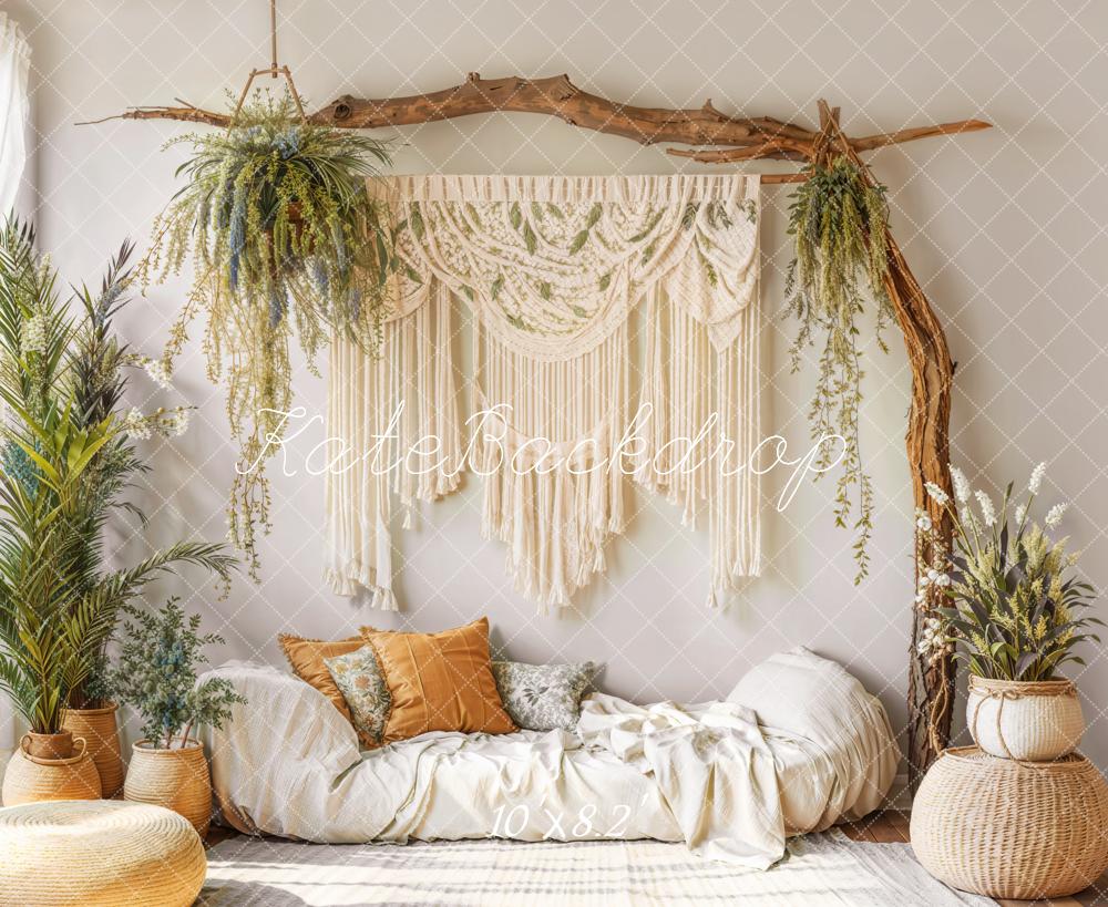 Kate Boho Macrame Plant Arch Cozy Sofa Backdrop Designed by Emetselch - Image 5