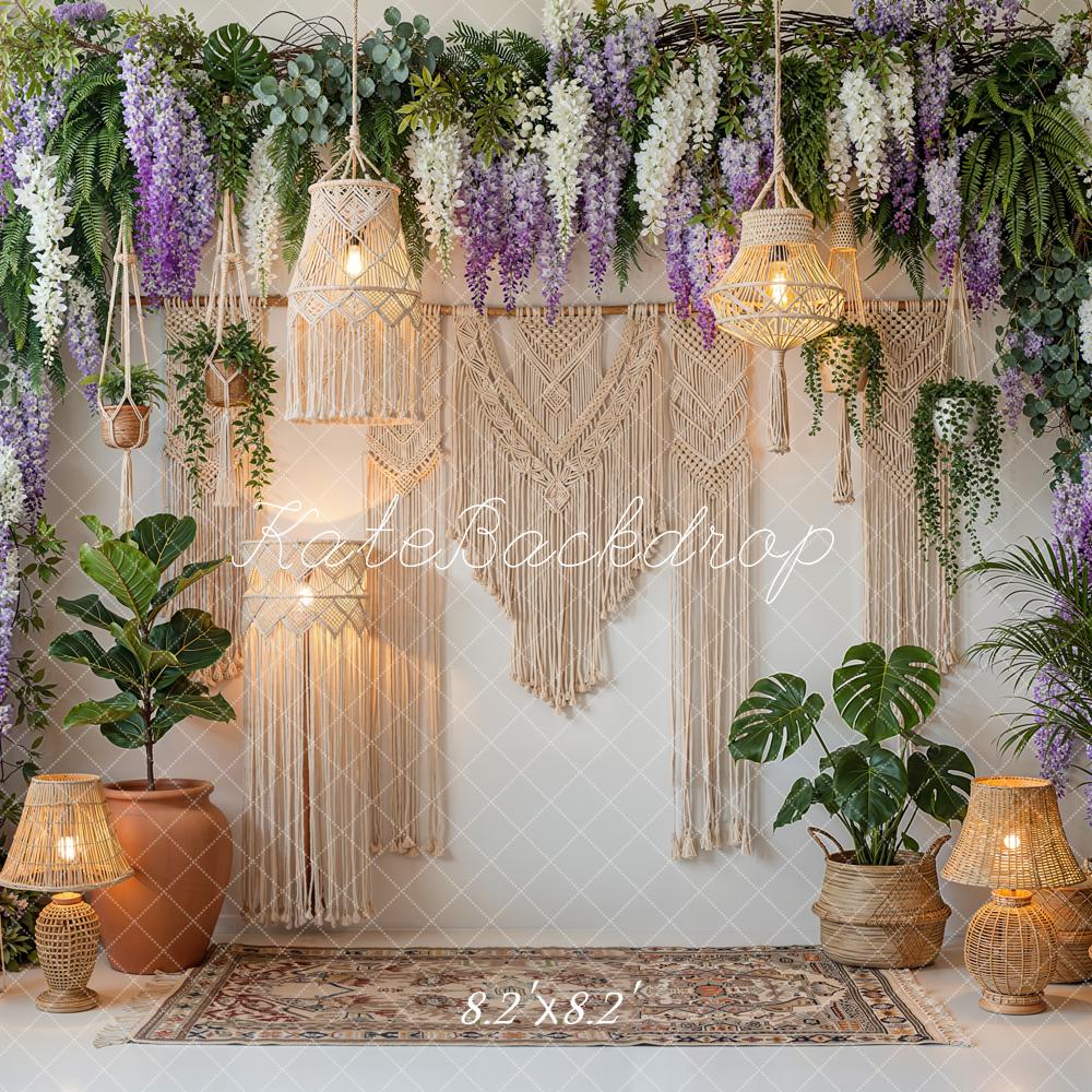 Kate Boho Macrame Wisteria Plants Backdrop Designed by Emetselch - Image 7