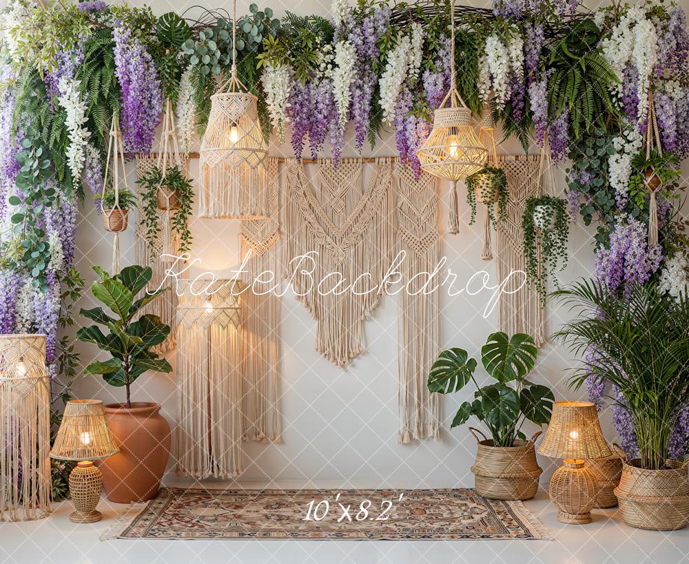 Kate Boho Macrame Wisteria Plants Backdrop Designed by Emetselch - Image 8