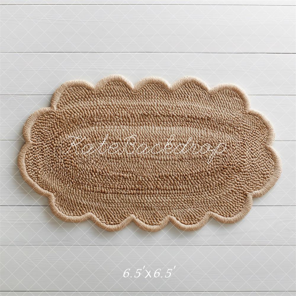 Kate Boho Newborn Jute Rug Floor Backdrop Designed by Mini MakeBelieve - Image 2